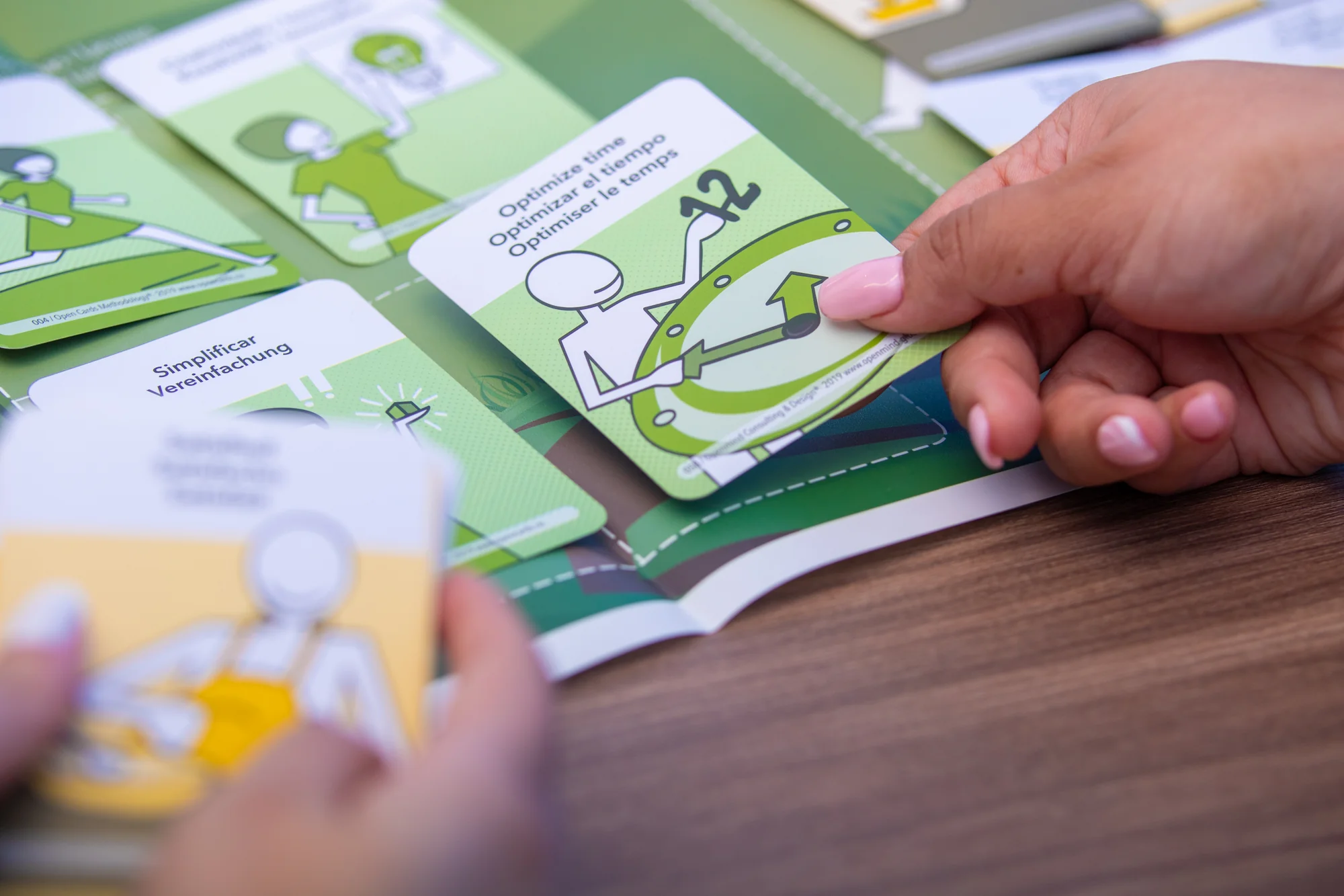 Tarjeta temática de Open Cards Methodology en uso